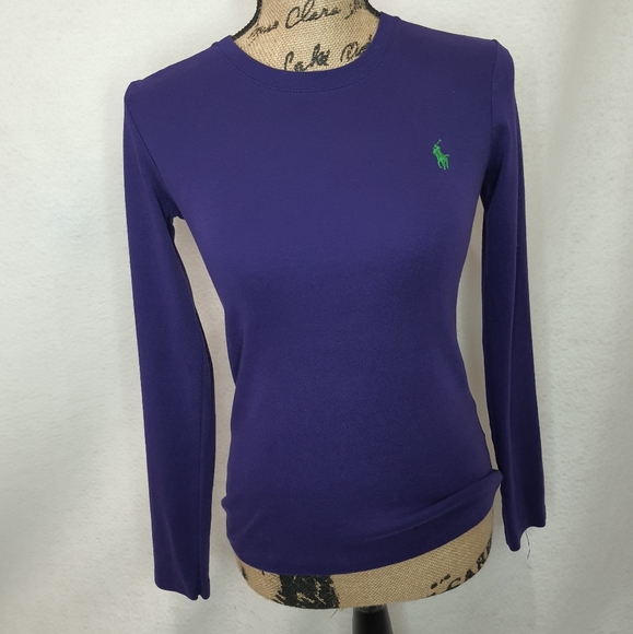 Polo Ralph Lauren Tops - Polo Ralph Lauren Purple Long Sleeve Shirt Small